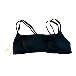 Andie The Rockaway Top in Black Women’s Bikini Top w/ Adjustable Straps Sz S NWT